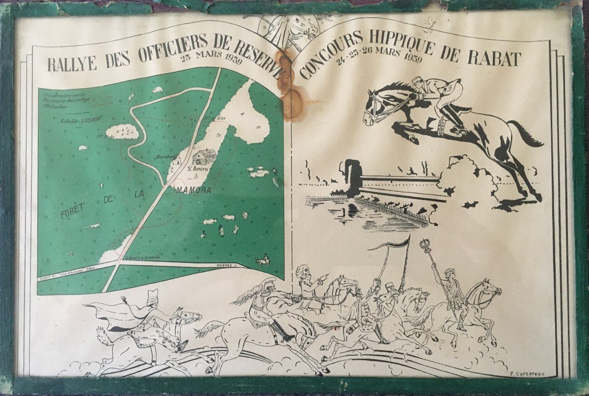 Ensemble De 6 Plans De Parcours De Rallyes Au Maroc Années 1938/39-photo-2