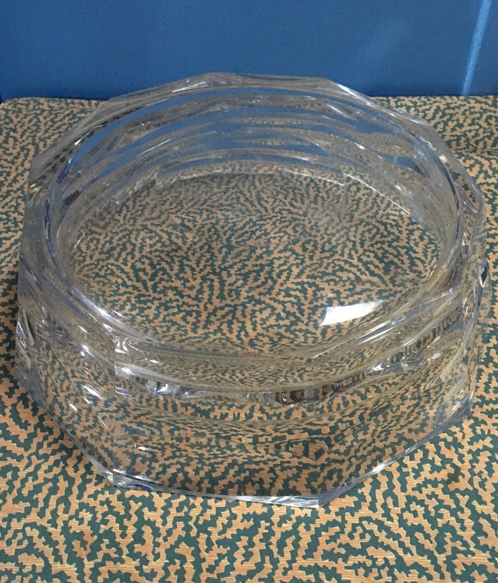 Important Crystal Bowl - Harcourt Abysse Model Signed Baccarat.-photo-4