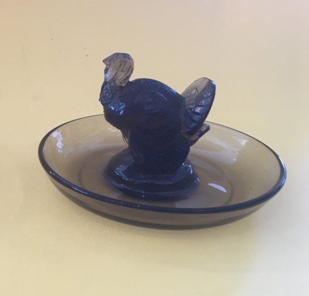 Cendrier / Baguier  Dindon Teint&eacute; Dans La Masse Topaze , Sign&eacute; Ren&eacute; Lalique 1925 -photo-1