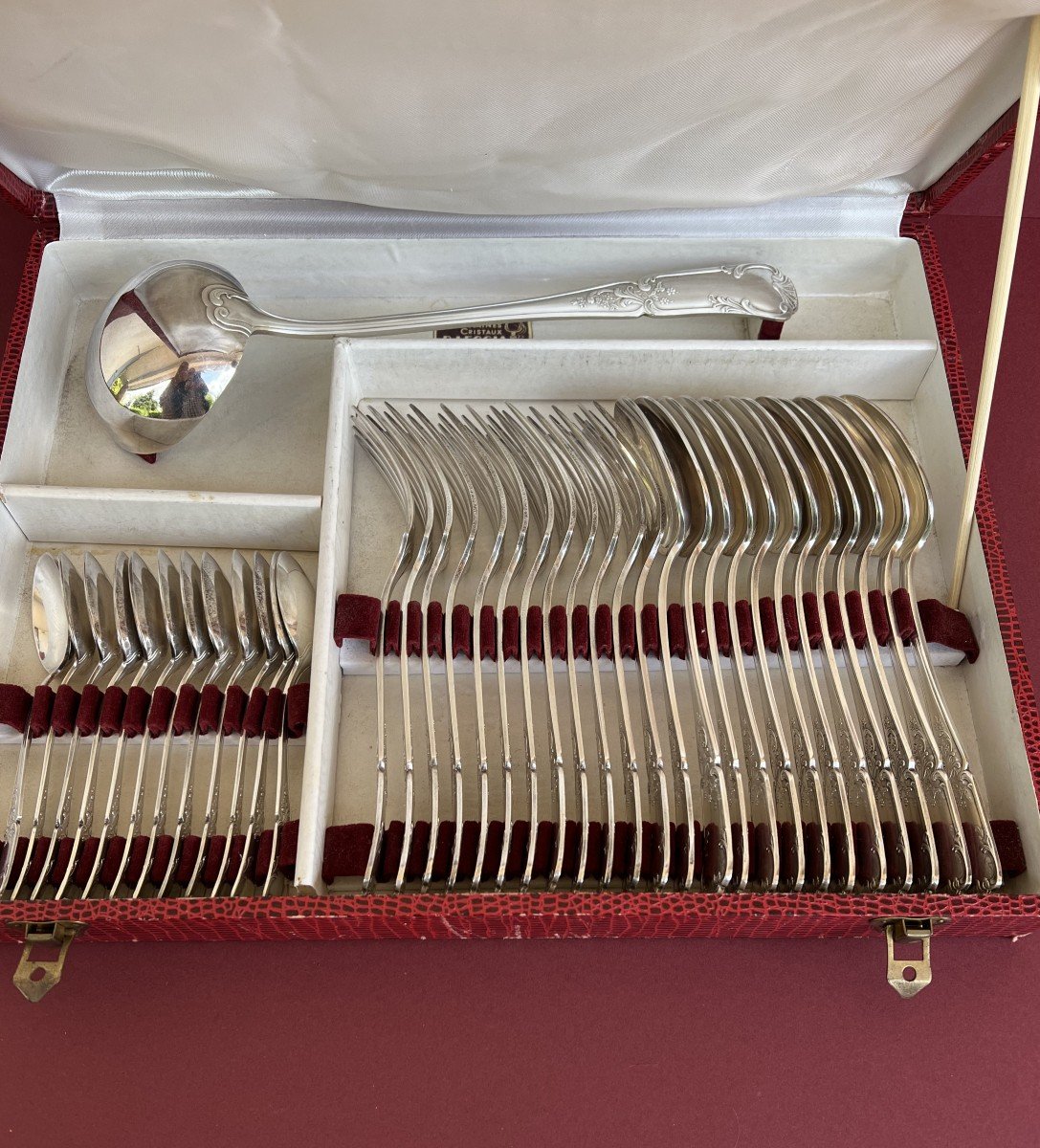 Cutlery Set In Silver Metal Never Used, Beginning Of The 20th Century In Its Beautiful Model .-photo-4