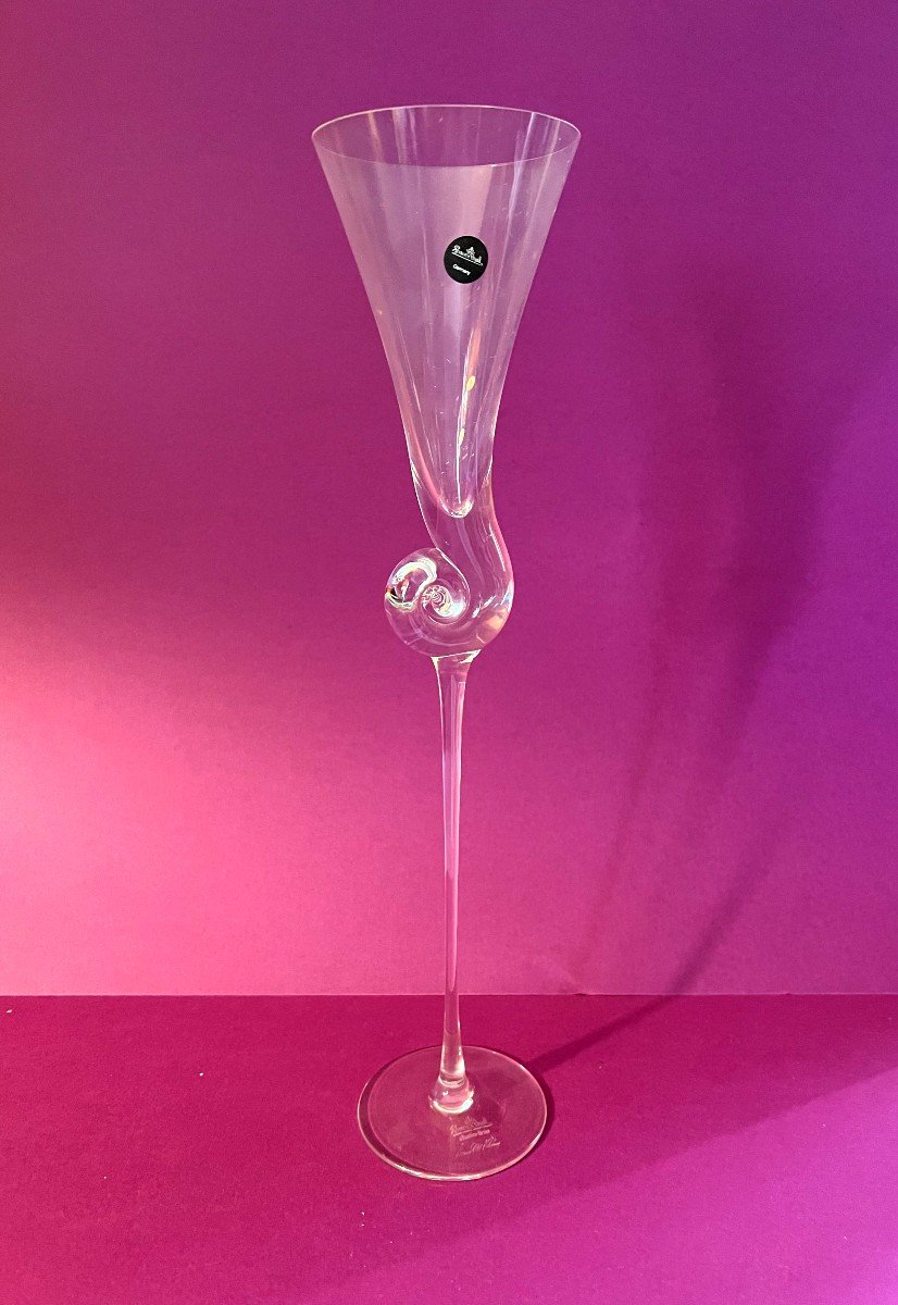 Champagne Flute Glass Model "volute" By Rosenthal 1990/99