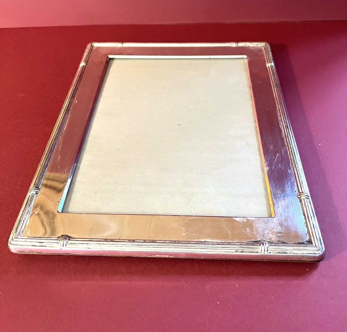 Silver Metal Photo Frame From Christofle Large Model-photo-4