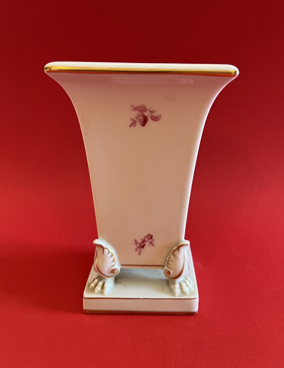 Vase Herrend Hungary porcelaine peint à la main - Années 1960-photo-1