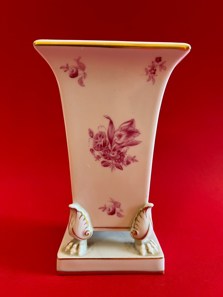 Vase Herrend Hungary porcelaine peint à la main - Années 1960