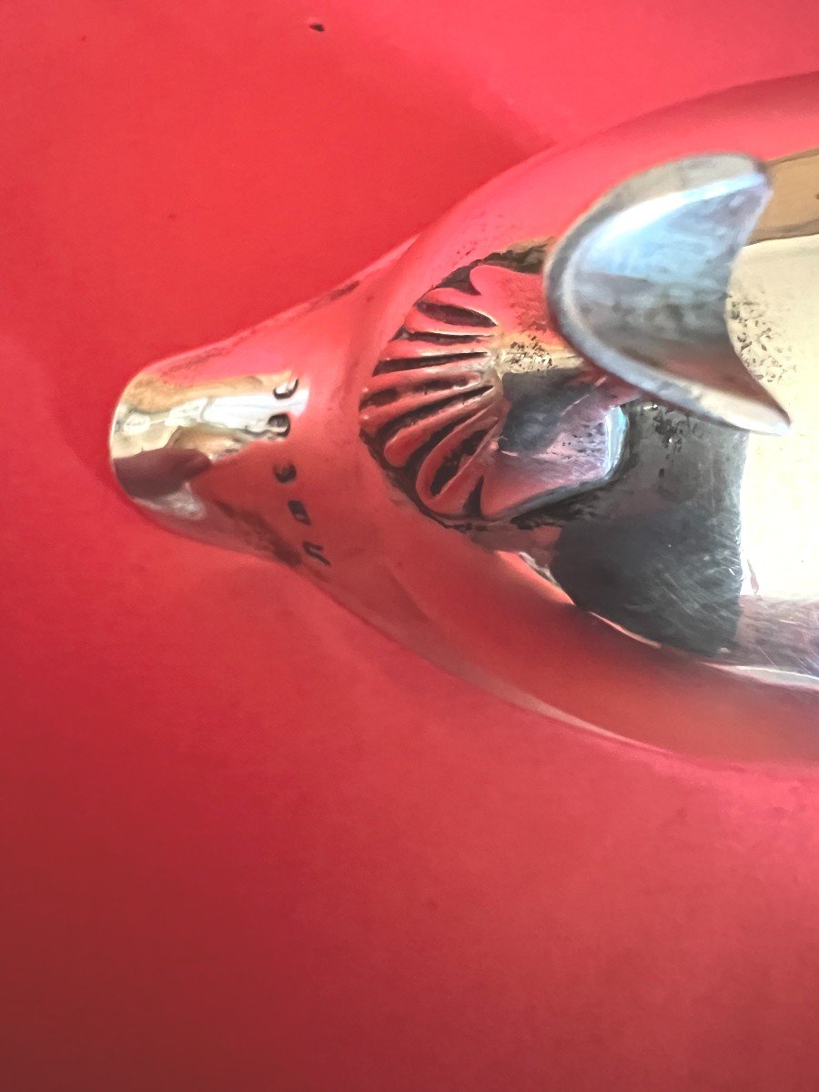 Small Georgian Period Sauce Boat For Tea Time Cream In Silver-photo-1