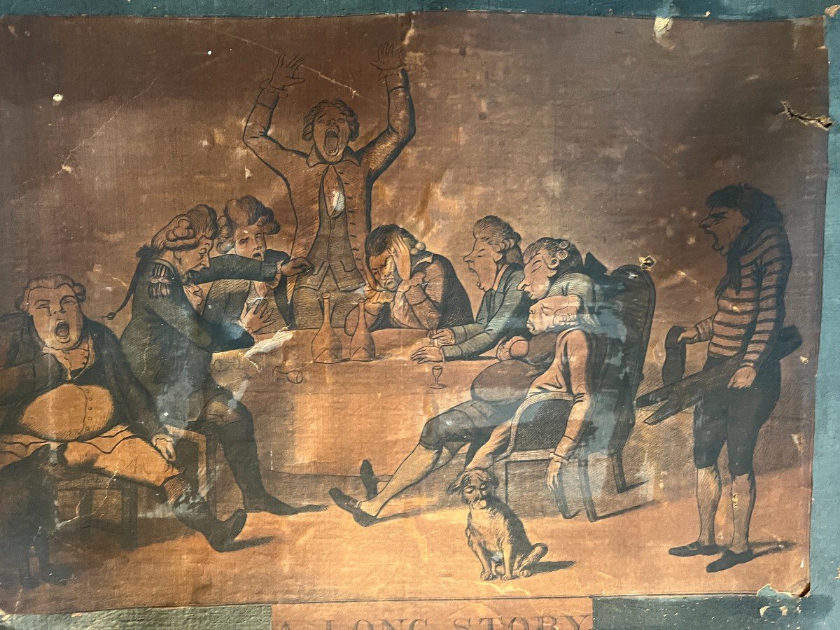 2-panel Fireplace Screen - Ireland 18th Century Mahogany And Mounted Engravings.-photo-1