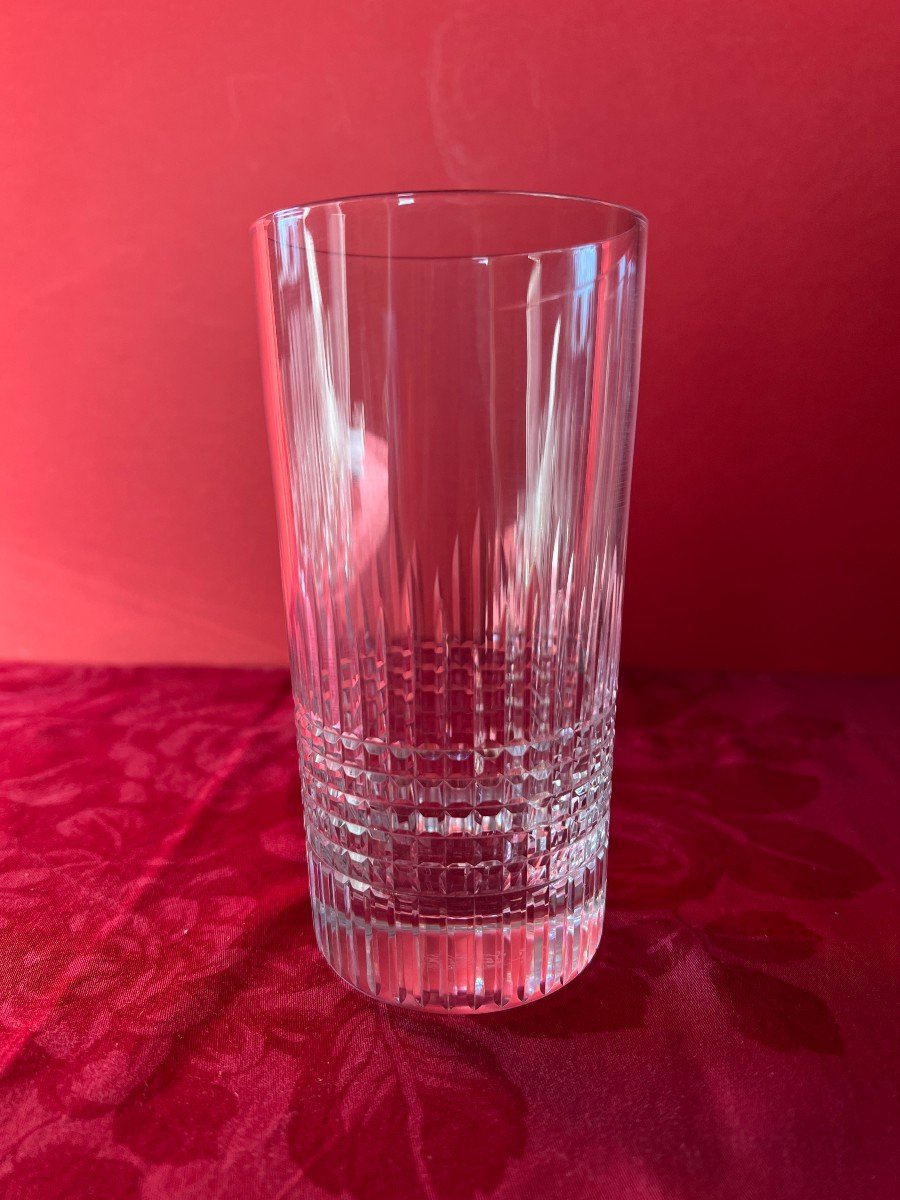 10 Verres à cocktails (chopes) Baccarat modéle Nancy + Seau à glaçons(+1verre à Liqueur Offert)-photo-1