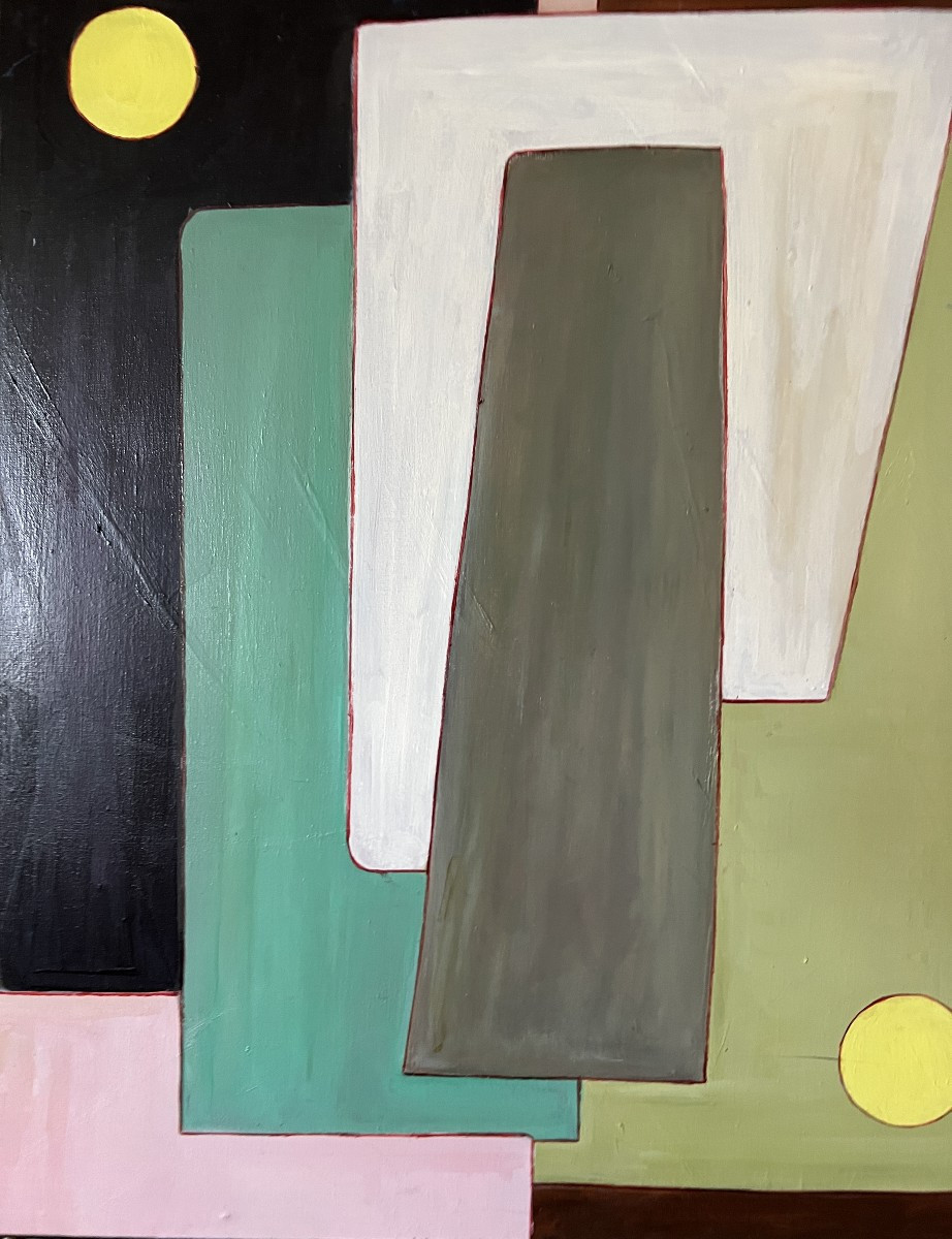 Abstract Oil On Canvas, Signed Raymond Vega, 20th Century -photo-3