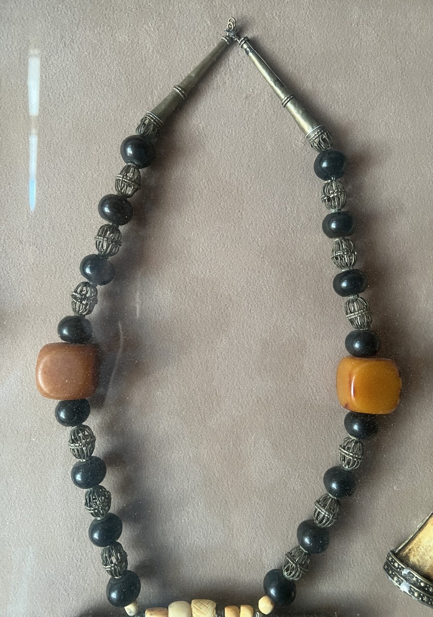 Set Of Quran Holder Necklace And 2 Kohl Vials (or Powder Bulbs) Early 20th Century.-photo-4