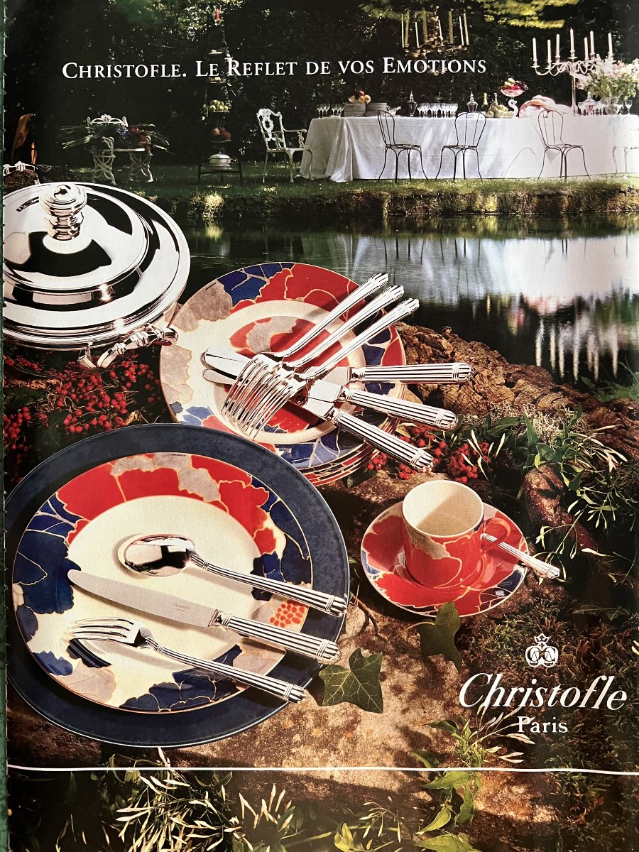 Christofle Orientalys 112-piece Porcelain Set, From The 1990s.-photo-4
