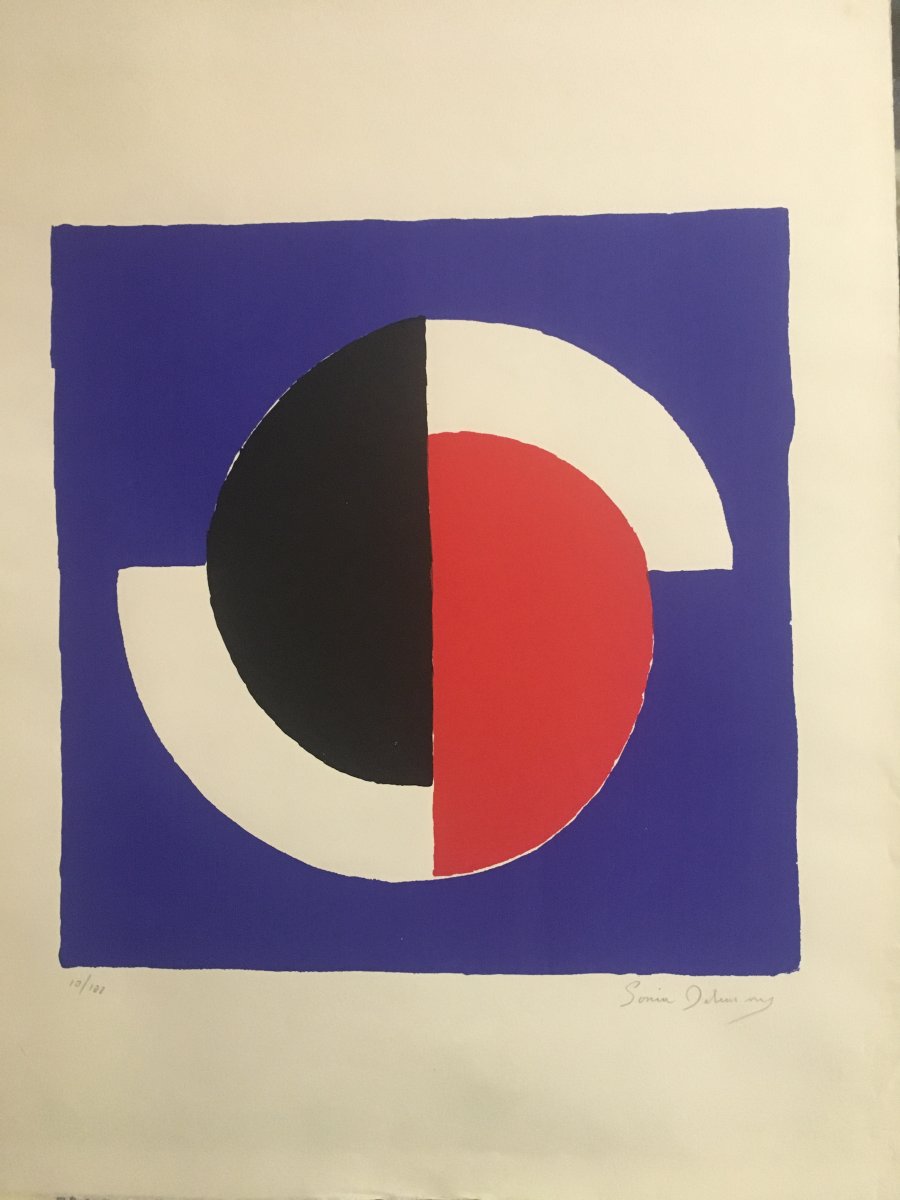 Sonia Delaunay (1885-1979) Original Print Signed And Numbered From 1964