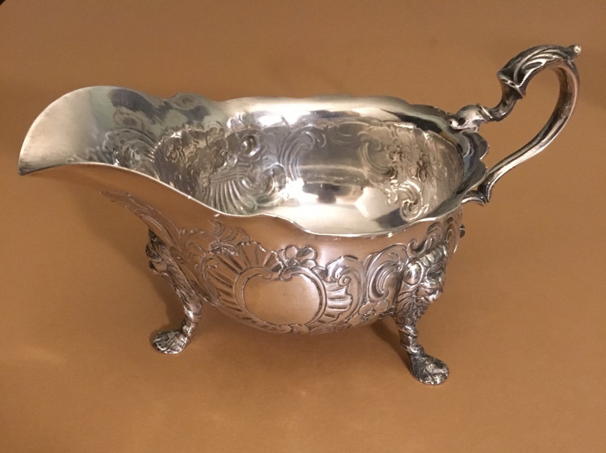 Georgian Irish Silver Sauce Boat - Eighteen Century.-photo-4