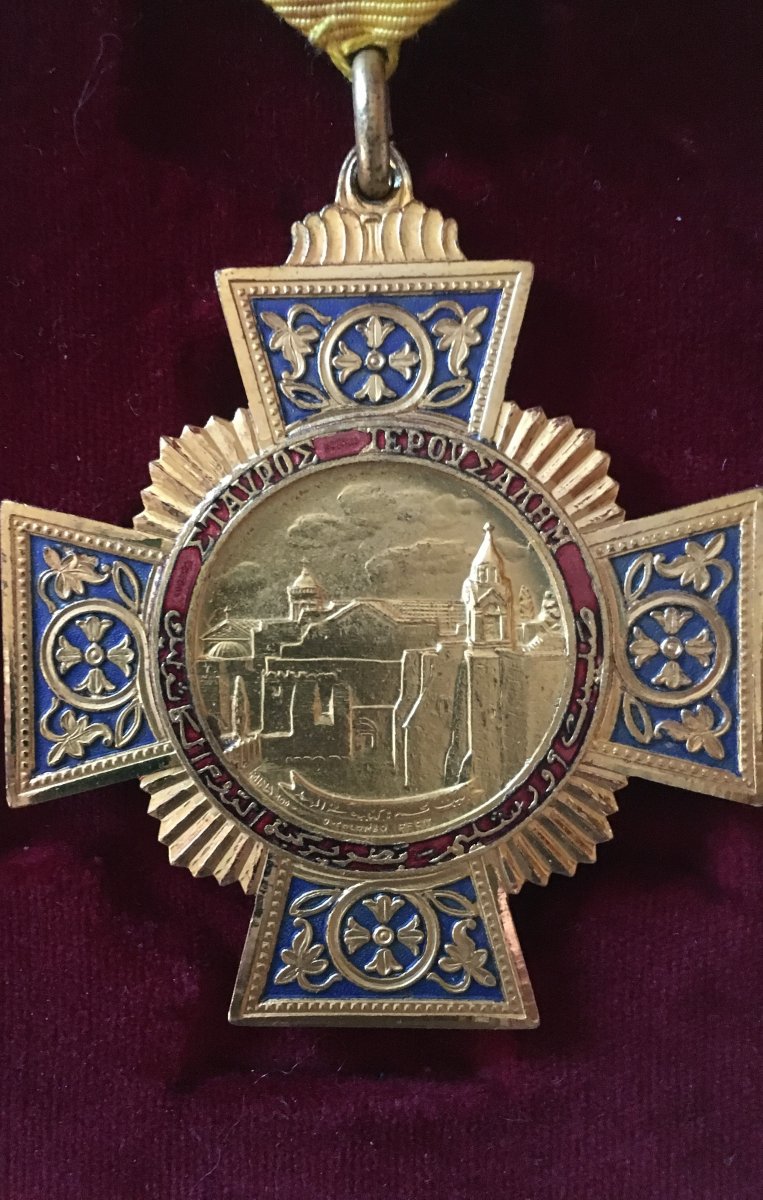 Médaille De Décoration De La Croix Du Patriarche Orthodoxe De Jérusalem-photo-3