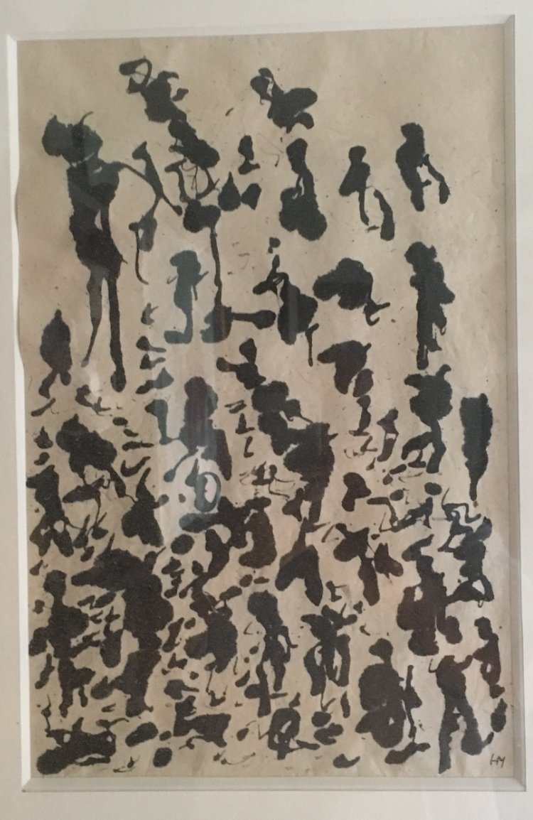 Henri Michaux  Encre Sur Papier Japon