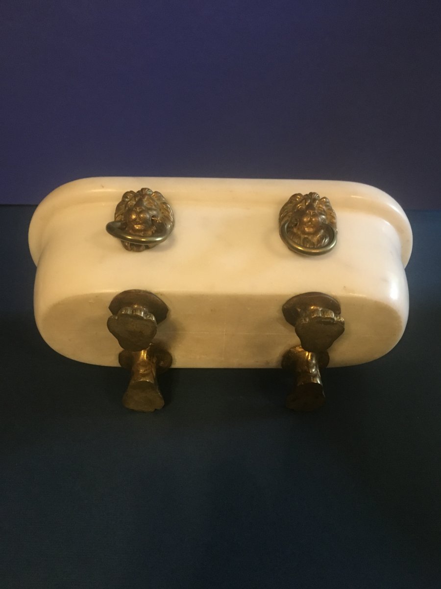 Pair Of Small Antique Marble Bathtubs. XIX I Century.-photo-1