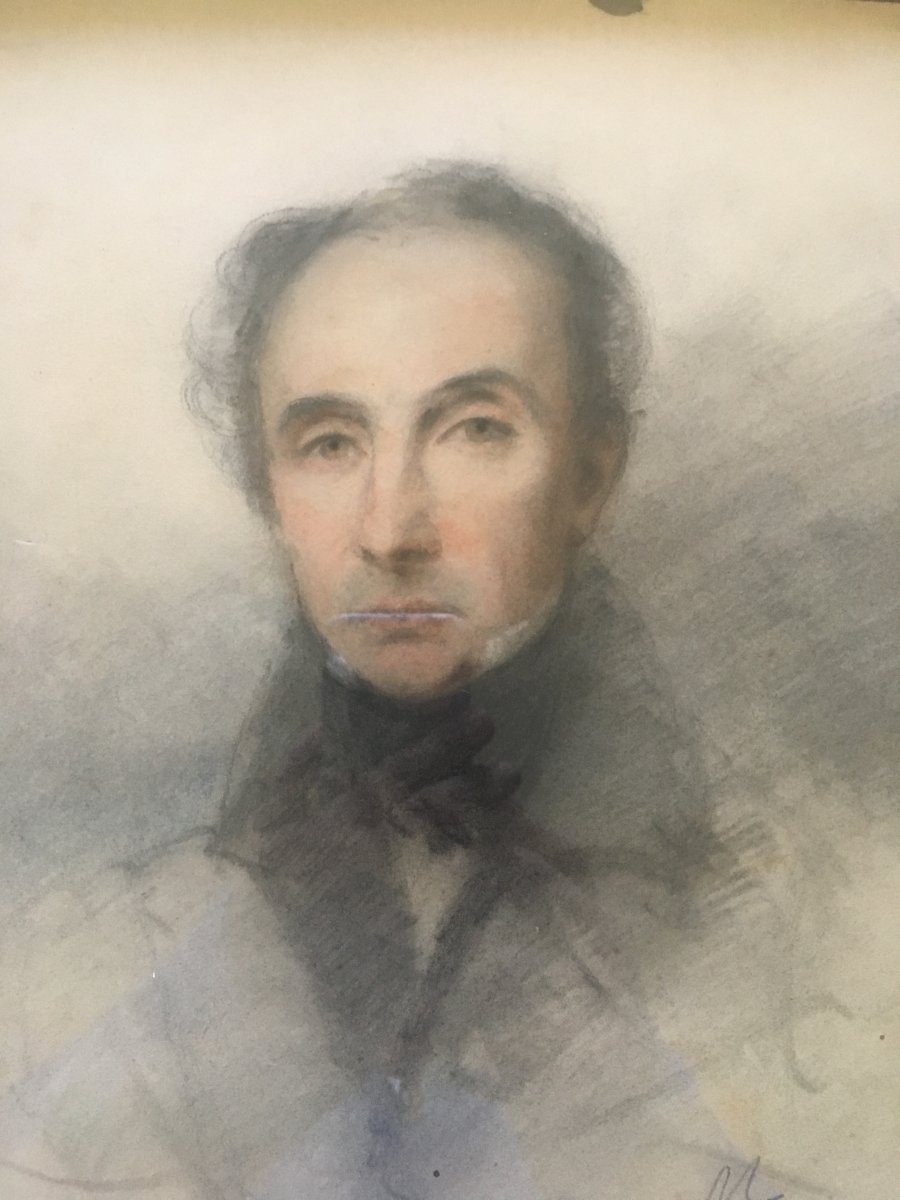 Portrait Du Général Don Miguel De Alava , Pastel Monogrammé.-photo-2