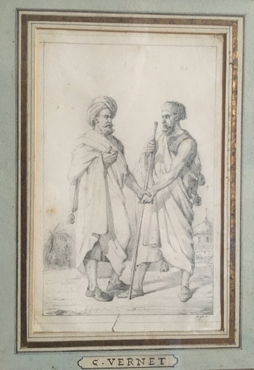 Carle Vernet (1758-1836)   Pencil Drawing On Paper -photo-2
