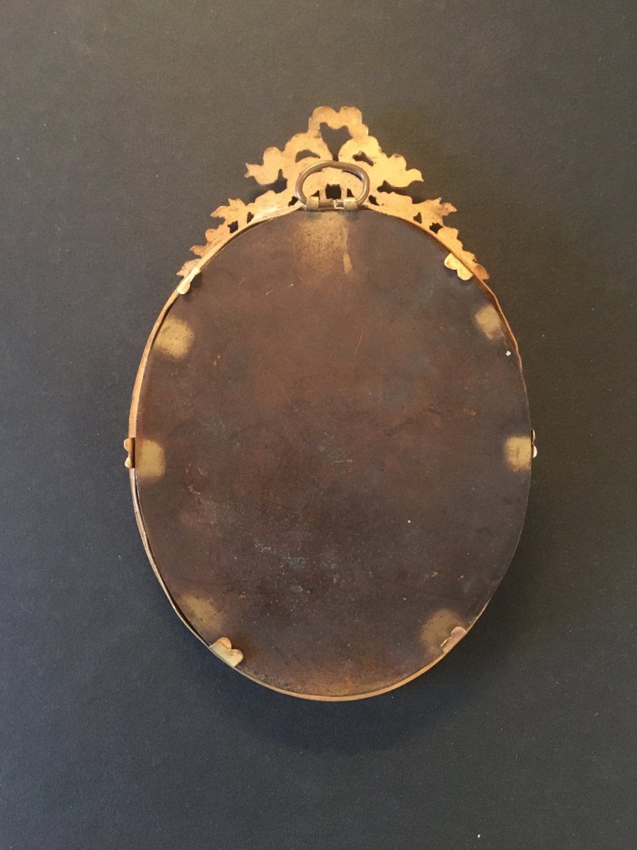 Oval Frame In Gilded Bronze - Napoleon III-photo-3