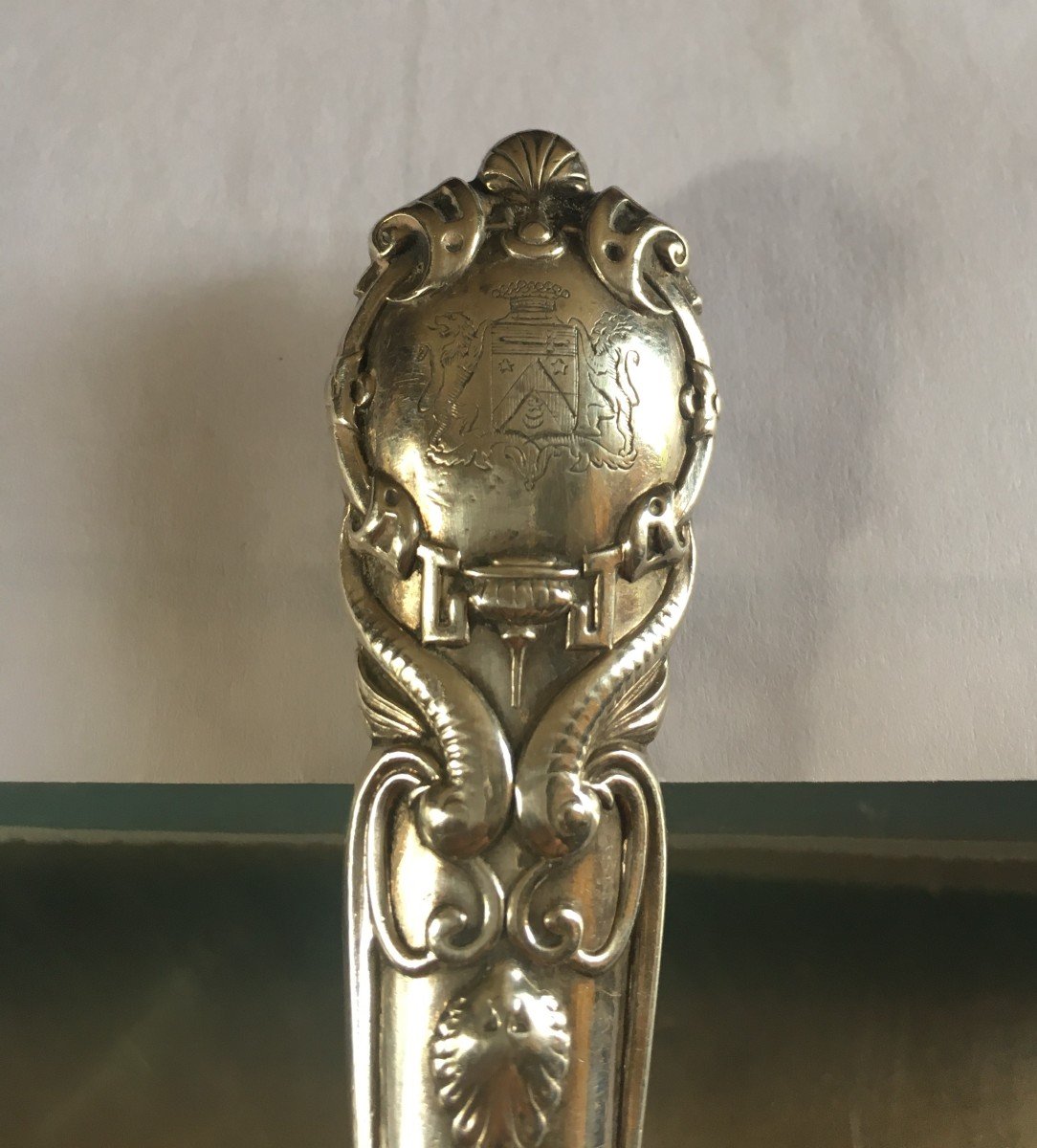 Two Cutlery  For Mignardises With The Count's Arms  Engraved In Silver-photo-2