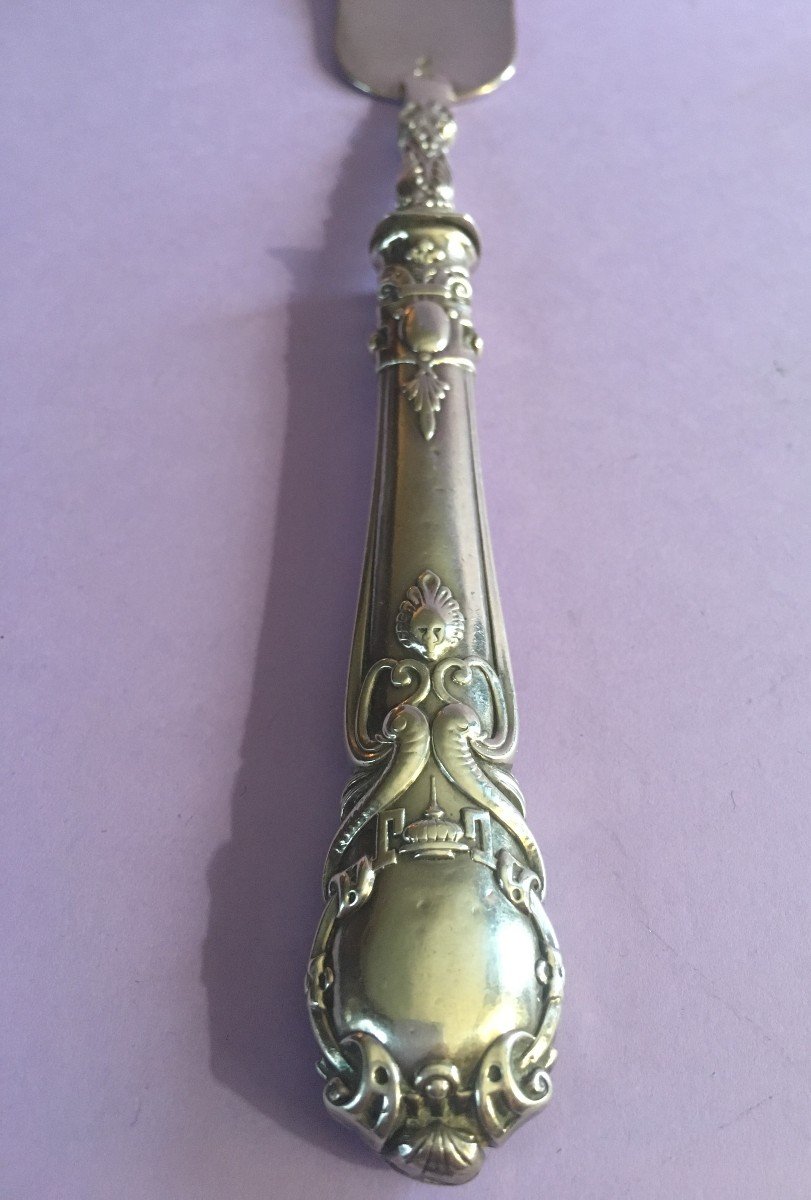 Two Cutlery  For Mignardises With The Count's Arms  Engraved In Silver-photo-3