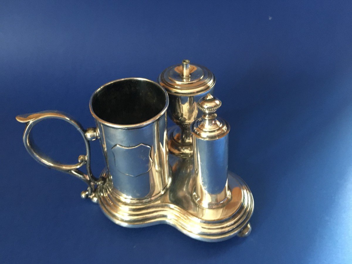 English Cigar Kit In Silver Metal-photo-3