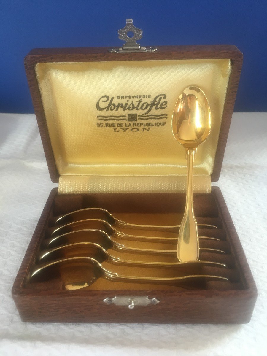 6 Mocha Spoons In Vermeil From Maison Christofle