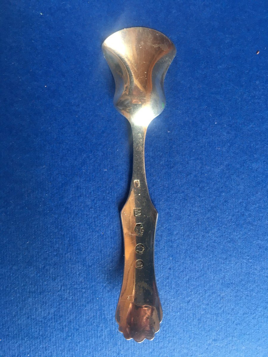 11 cuillères à sel dont 9 en  argent massif et 2  métal argenté -photo-2