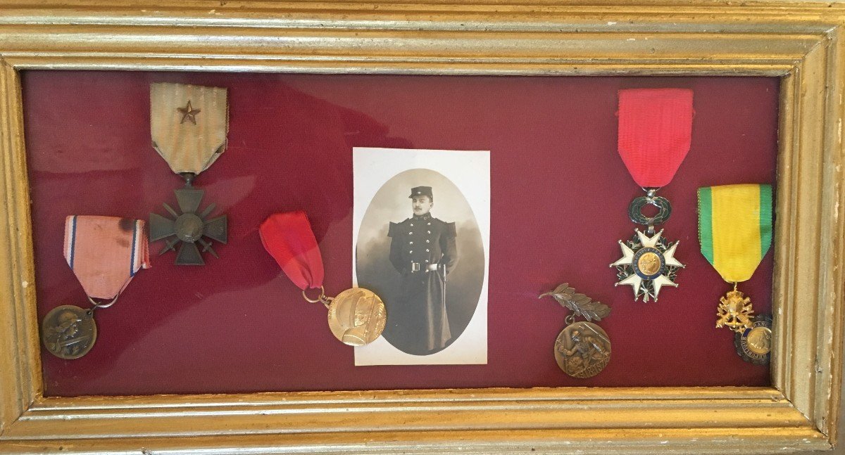 Set Of Decorations For A Soldier Of The 150th Infantry Regiment - 1914-18 War