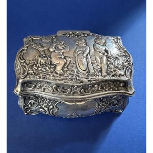 Boite Coffret En Argent Massif