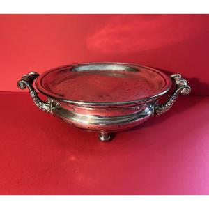 19th Century Silver Metal Dish Warmer.