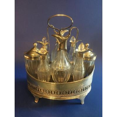 Condiment Set  In Crystal And Silver - London 1791