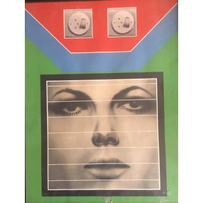 Peter Klasen Signed Hc Serigraph. Title: Face 1975