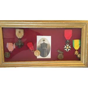 Set Of Decorations For A Soldier Of The 150th Infantry Regiment - 1914-18 War