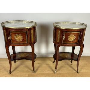 Paire de tables estampillées R.V.L.C  d’époque Transition vers 1760-1770.