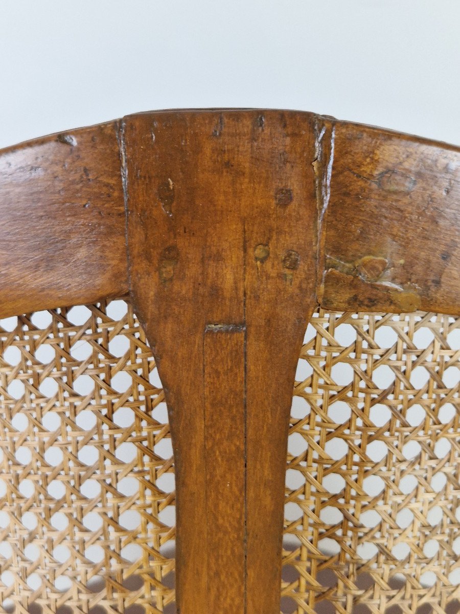 Fauteuil de bureau canné d’époque Louis XV, vers1750.-photo-7