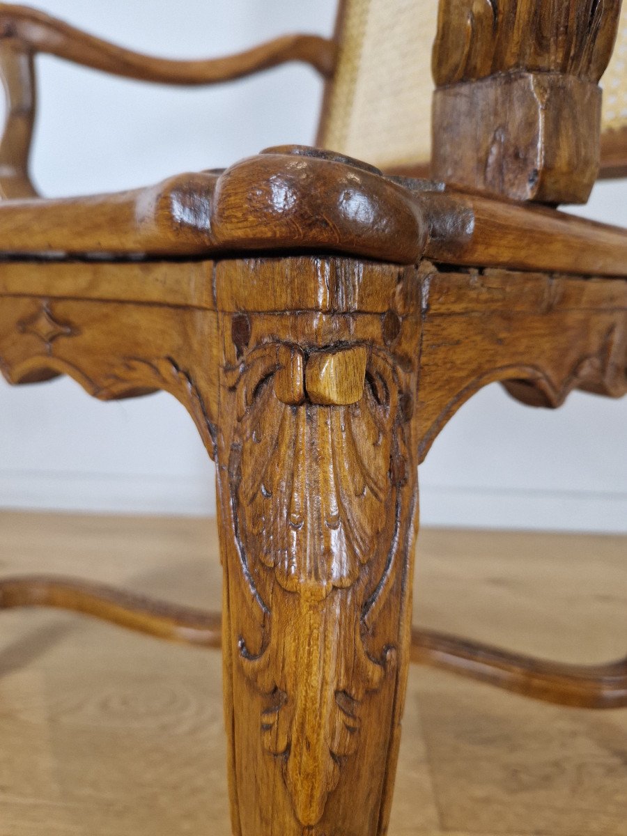 Paire De Fauteuils d'époque Régence Vers 1715-1720.-photo-6