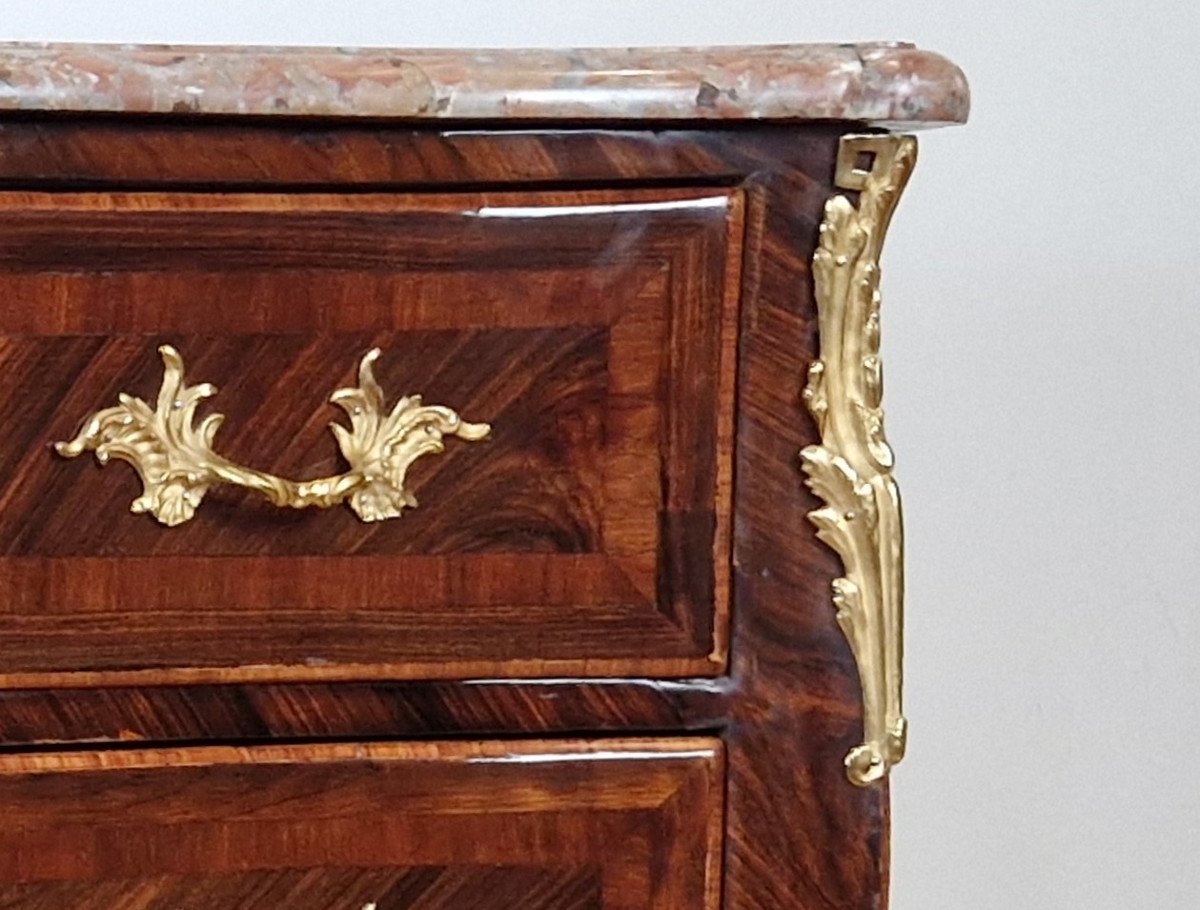 A Louis XV Chest Of Drawers Stamped Laurent-charles Birclet 18th-century.-photo-6