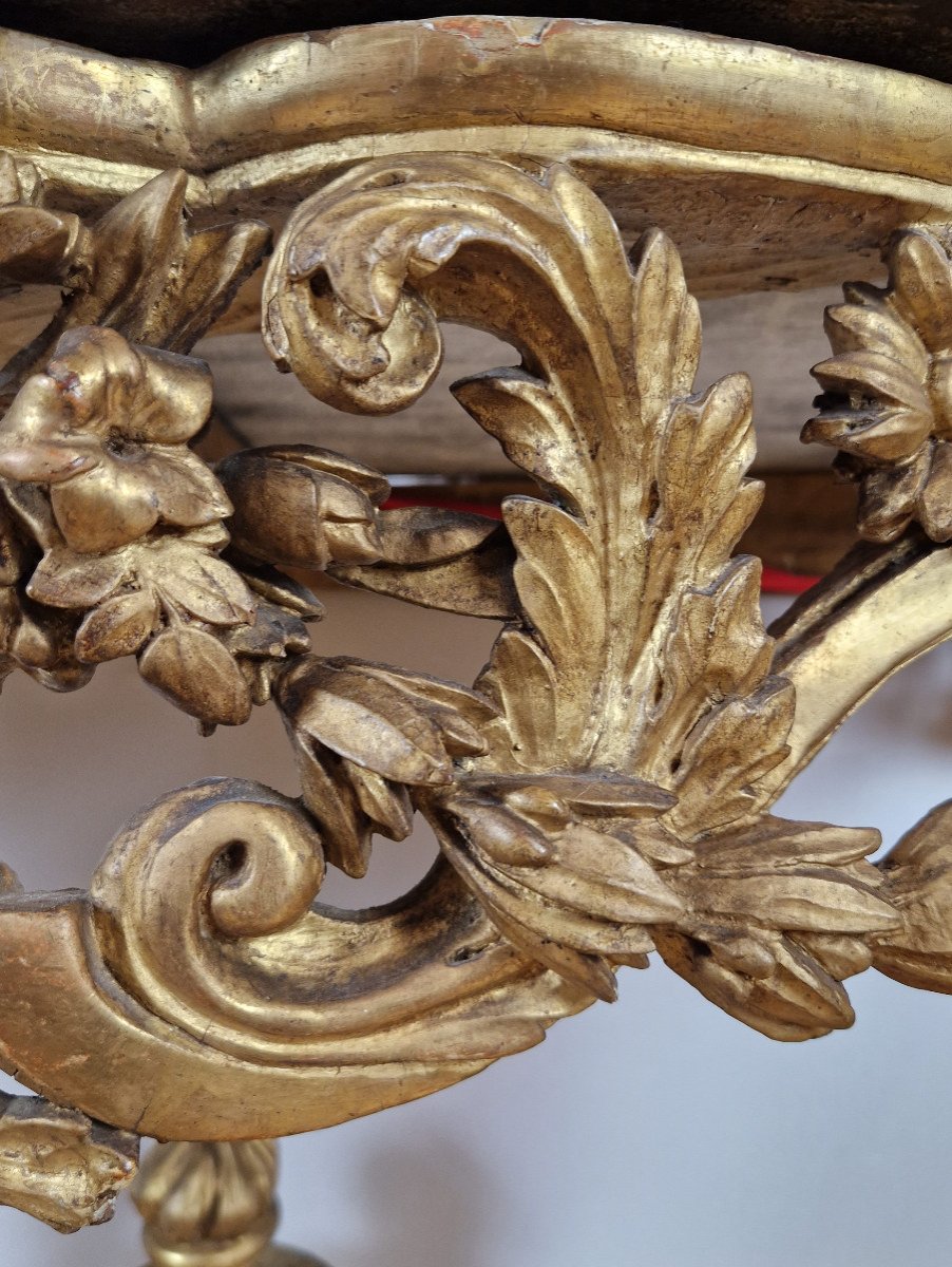  A Louis XV Giltwood Console, 18th Century  Circa 1760 Aix En Provence.-photo-5