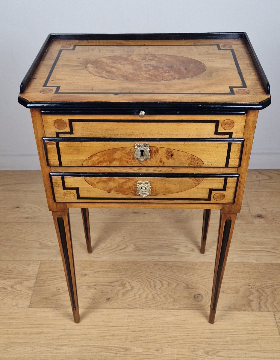 Small Writing Table Stamped By Jean François Hache; Hache Fils à Grenoble-photo-2