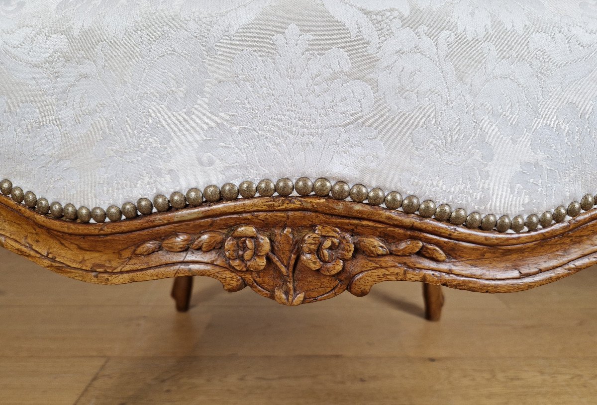 Paire De Fauteuils à Dos Plats D’époque Louis XV.-photo-8