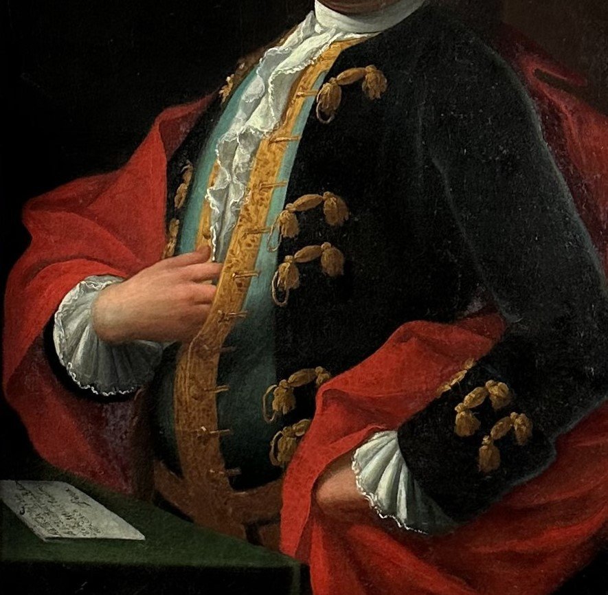 Portrait d'un  gentilhomme école  Lombarde du XVIIIe Siècle. -photo-4