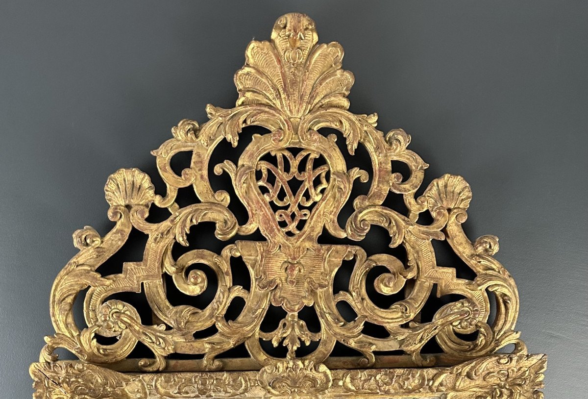 Grand miroir d'époque Régence Vers 1715-photo-4