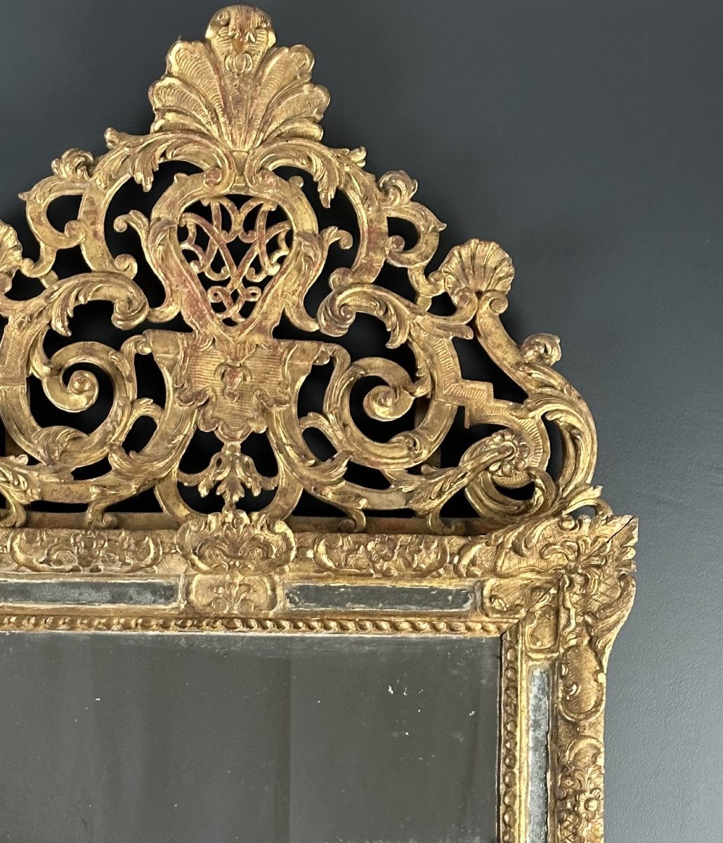 Grand miroir d'époque Régence Vers 1715-photo-1