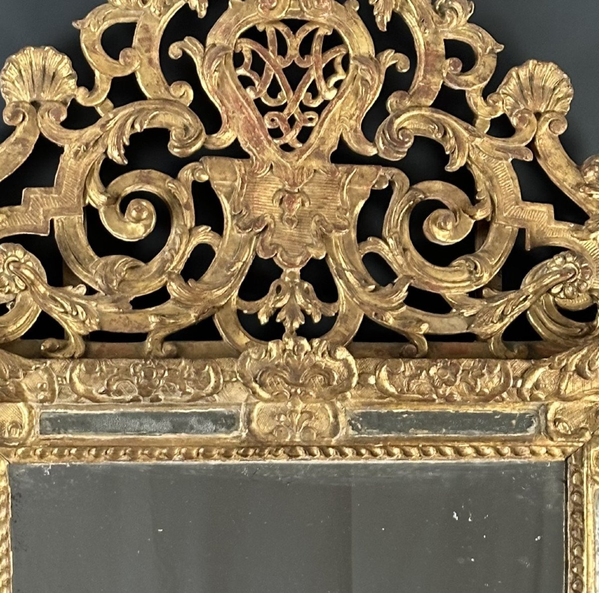 Grand miroir d'époque Régence Vers 1715-photo-5