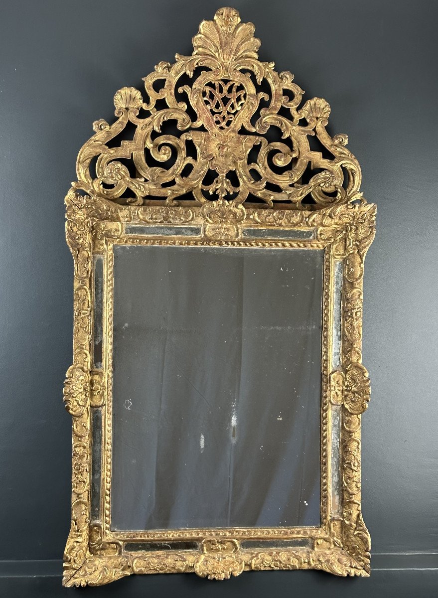 Grand miroir d'époque Régence Vers 1715