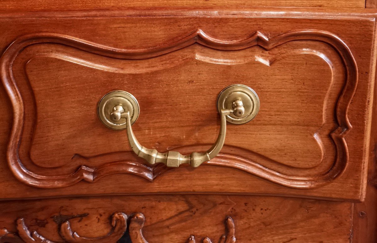 Commode Provençale, à Traverse Ajourée D’époque Louis XV.-photo-6