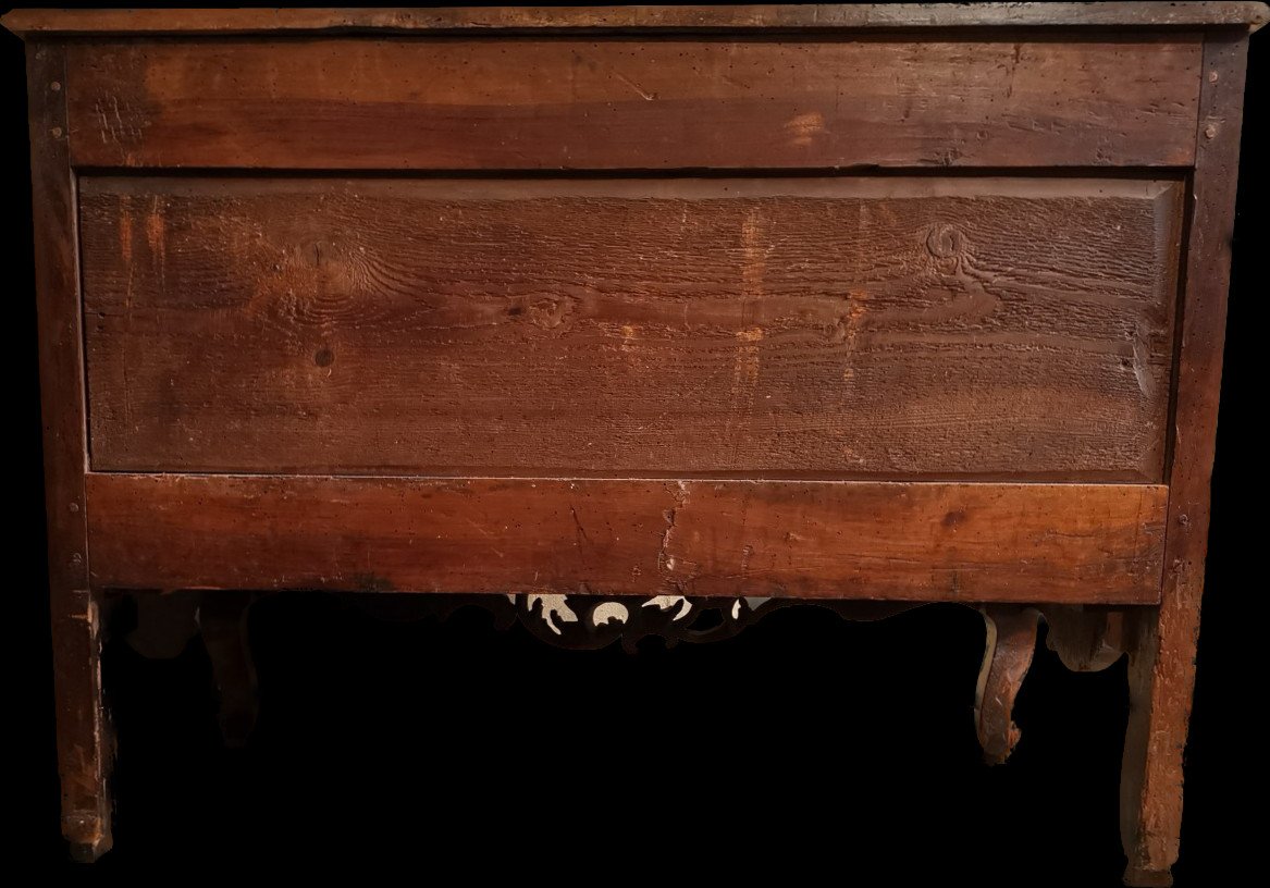 Commode Provençale, à Traverse Ajourée D’époque Louis XV.-photo-7