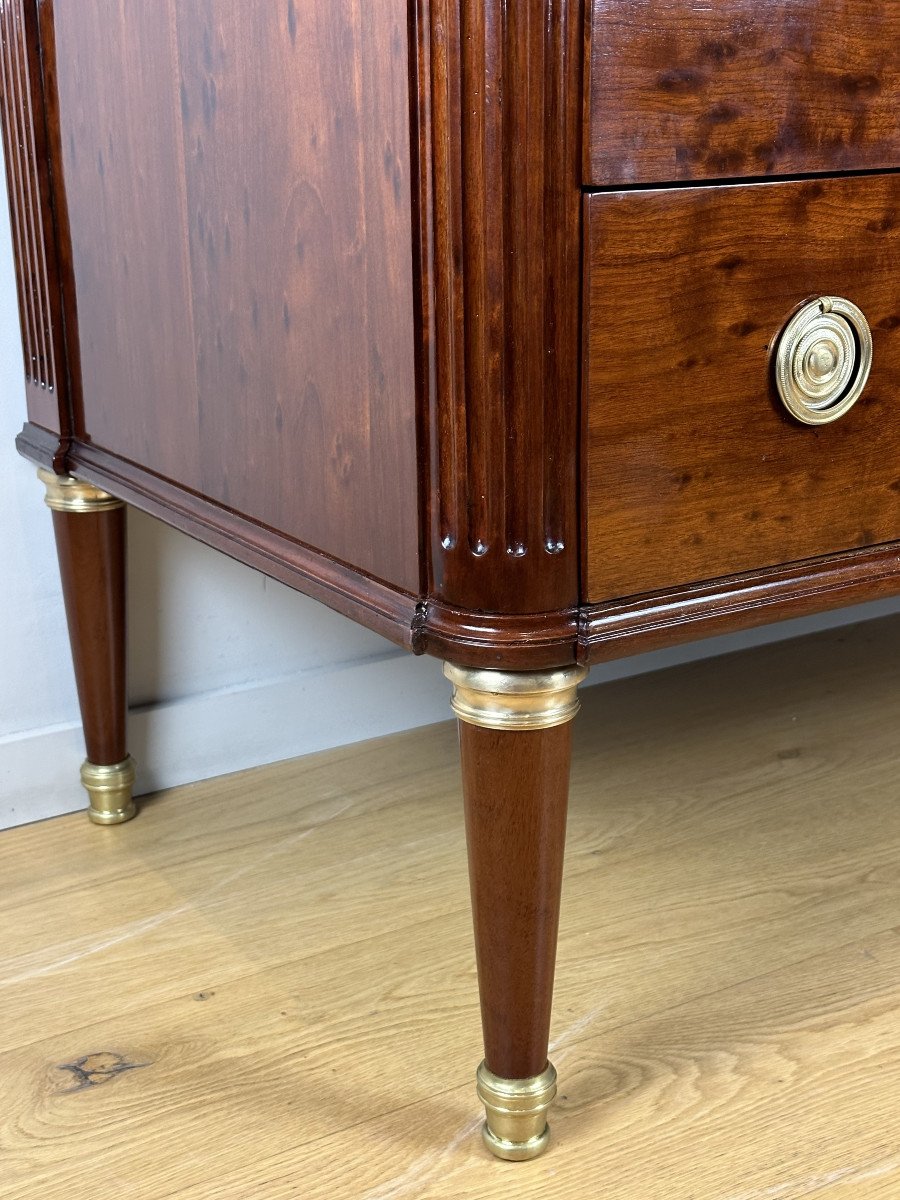 Jean-françois Leleu  A Louis XVI Mahogany Commode, Stamped By Jean-françois Leleu-photo-4