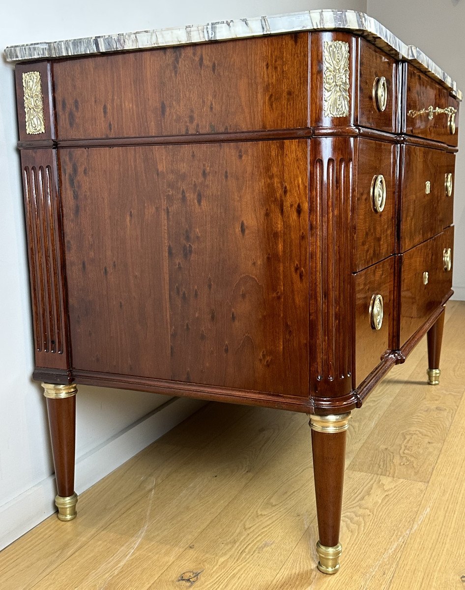 Jean-François Leleu Commode Louis XVI, Estampillée  J-F Leleu et George Kintz-photo-2