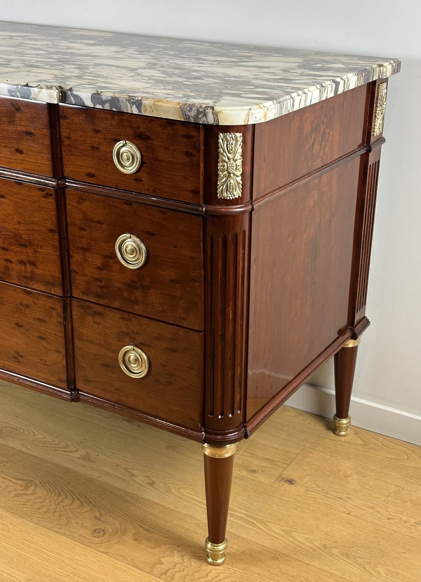 Jean-François Leleu Commode Louis XVI, Estampillée  J-F Leleu et George Kintz-photo-3